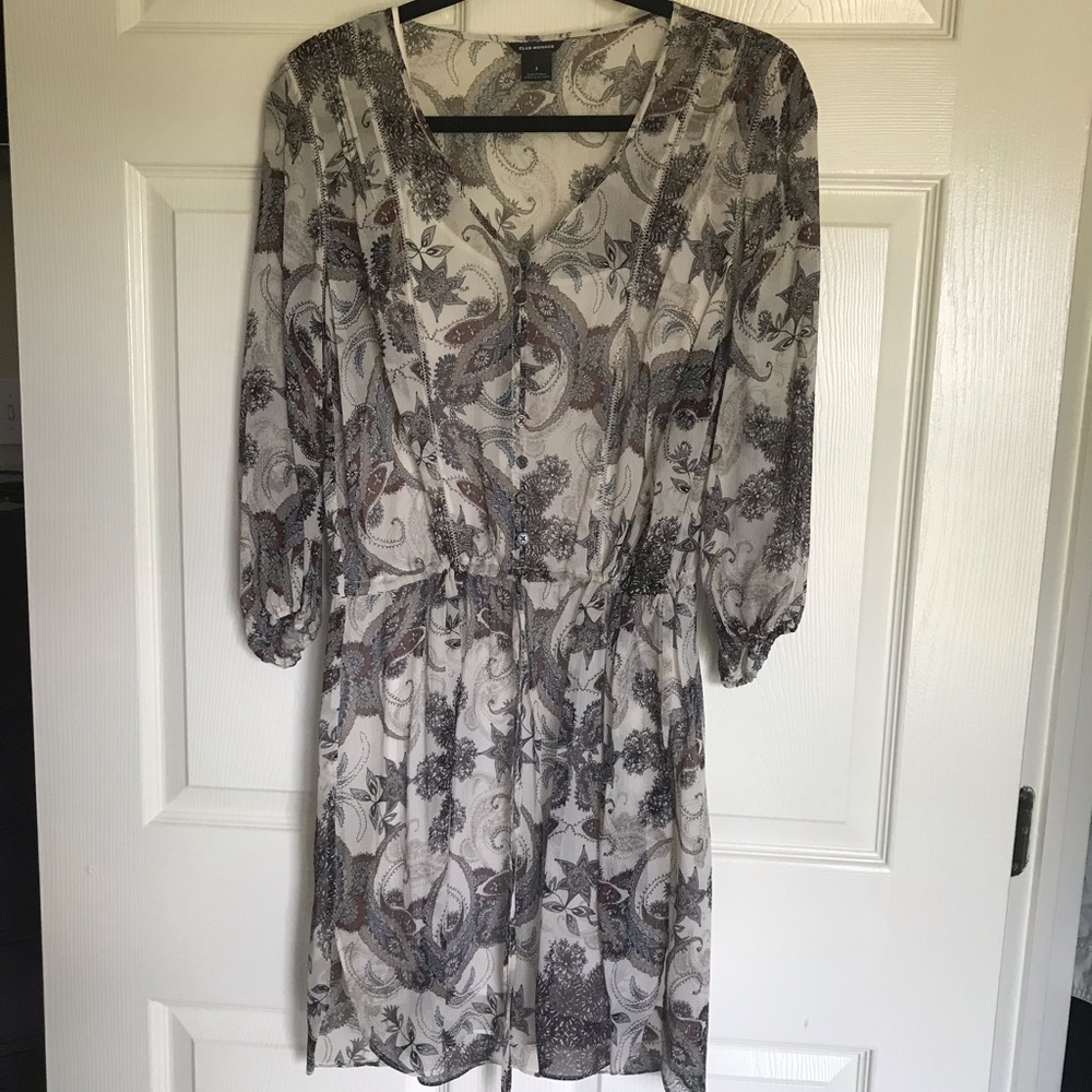 CLUB MONACO|Short Casual Silk Dress.